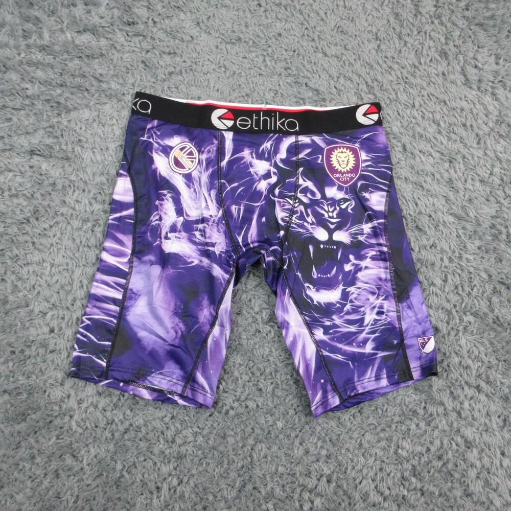 Ethika Boxer Briefs Mens Large Purple Animal Print Staple Fit Underwear NWT